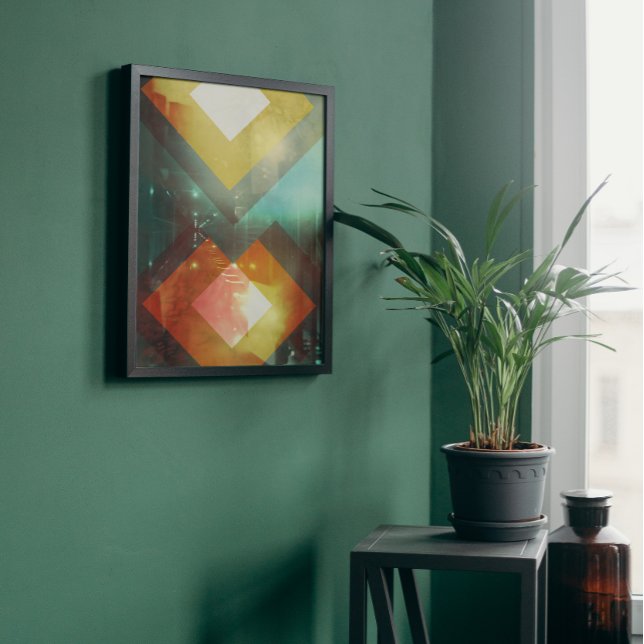 Poster Anos setenta Triângulos do Técnico Abstrato de Lar (Criador carregado)