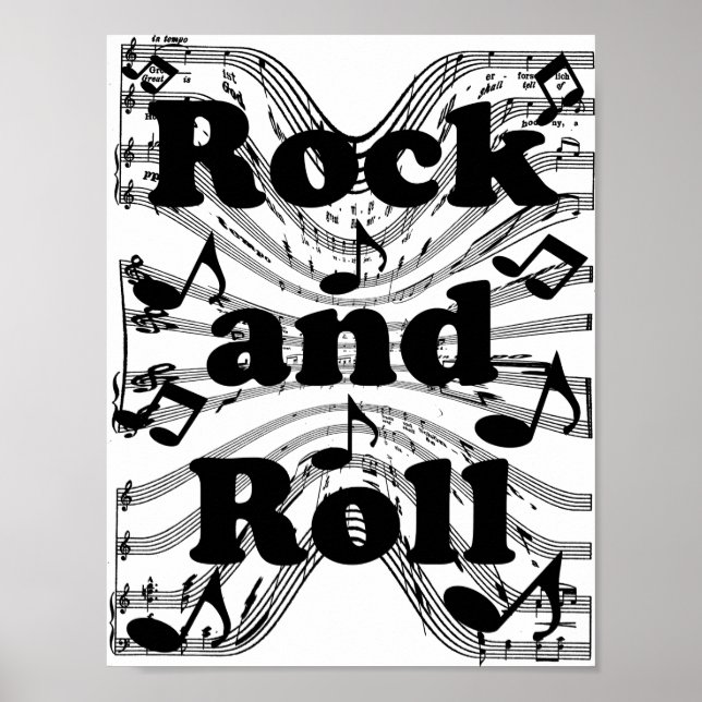 Poster Anotações de rock and Roll sheet (Frente)