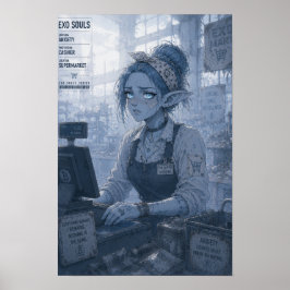 Poster Ansiedade / Caixa / Cartaz de Supermercado