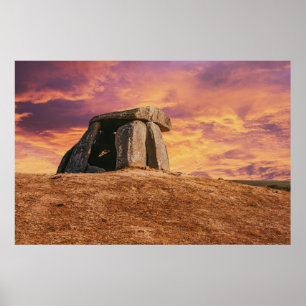 Poster Anta do Tapadao Dolmen. Ruínas Neolíticas em Crato