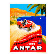 Antar Gas ~ Vintage Auto Road Race Ad