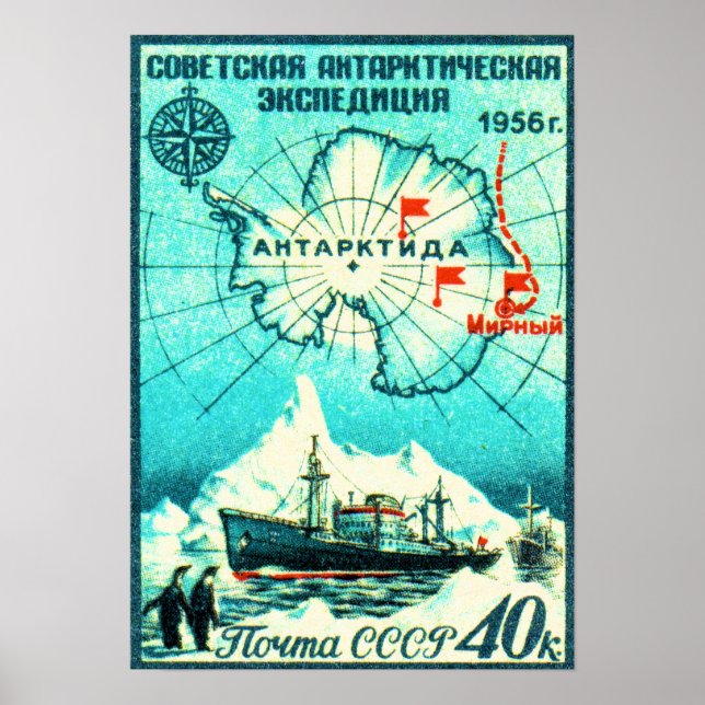 Póster Antártica 1956 (Frente)
