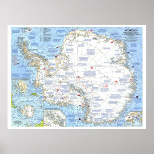 Poster Antártica: 1963 MAPA pormenorizado ...