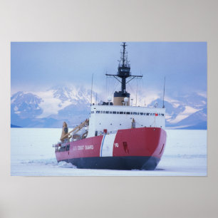Póster Antártica, Ilha de Ross, Estação McMurdo, USCG