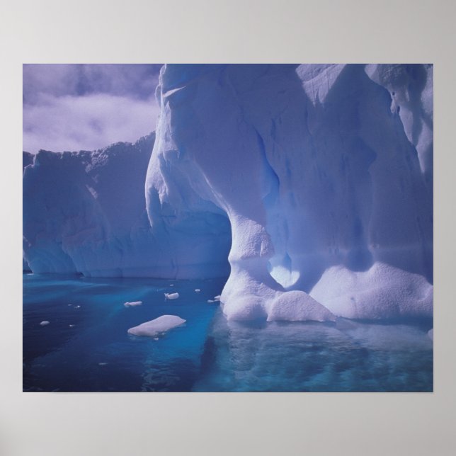 Póster Antártida. Paisagens de gelo da Antártica 3 (Frente)