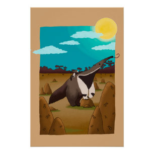 Póster Anteater and the Cerrado - Brazilian Animals
