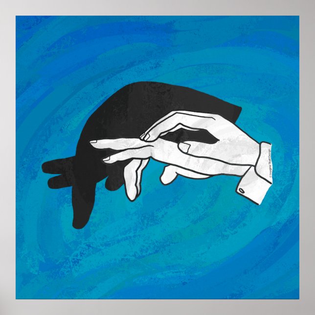 Póster Anteatro Sombra em Azul (Frente)