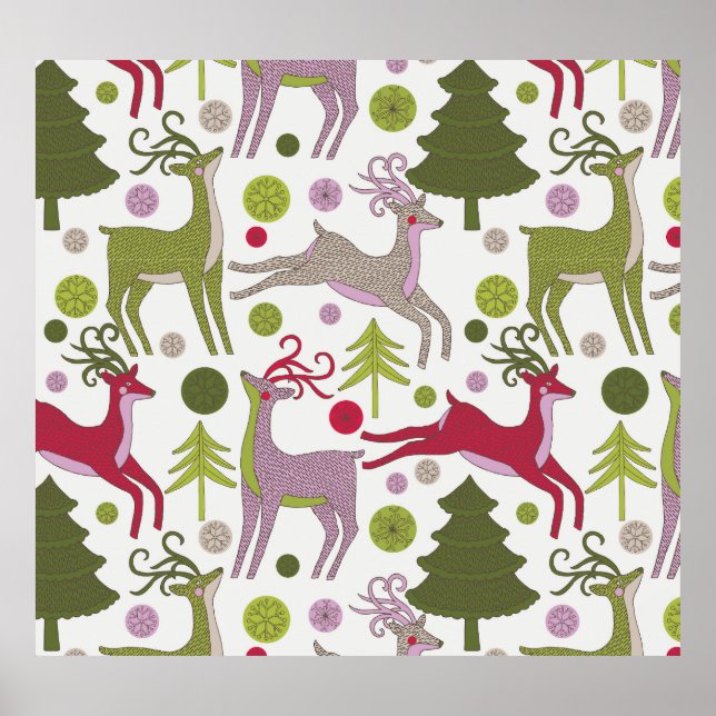 Poster Antecedentes de Natal: Design da Estação Festiva (Frente)