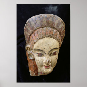 Poster Antefix com uma cabeça fêmea, de Cerveteri