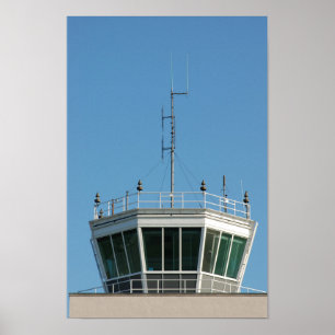 Poster Antena da torre de controlo aéreo