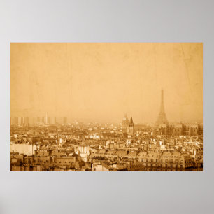 Poster Anterior paris franceparis, envelhecido, antigo, e