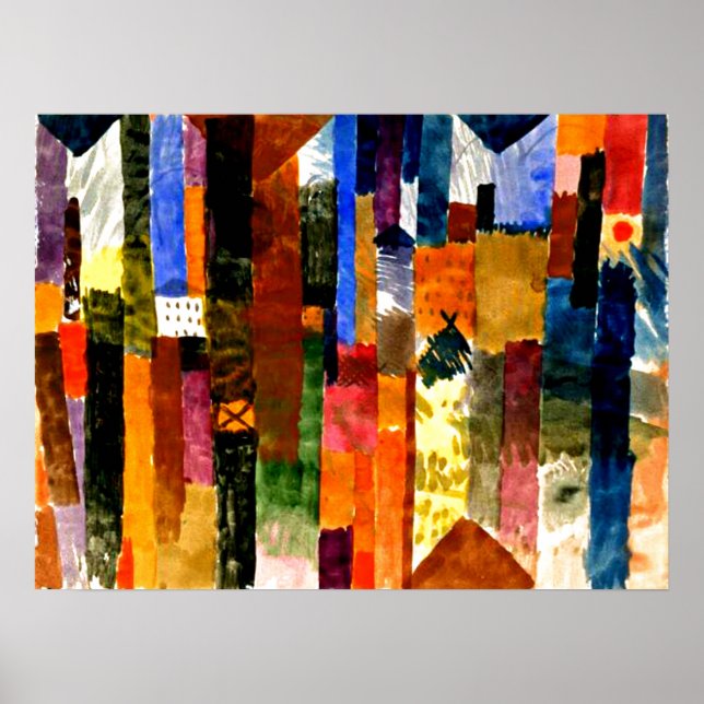 Poster Antes da Cidade de Paul Klee, (Frente)