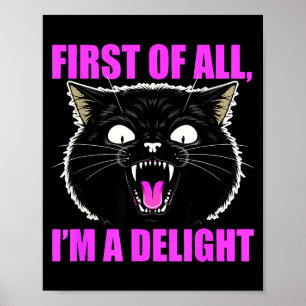 Poster Antes de Mais Nada Sou Uma Citação de Gato Preto R