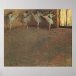 Póster Antes do Balleto por Edgar Degas, Arte Fina Vintag