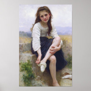 Poster Antes do banho por William Bougereau