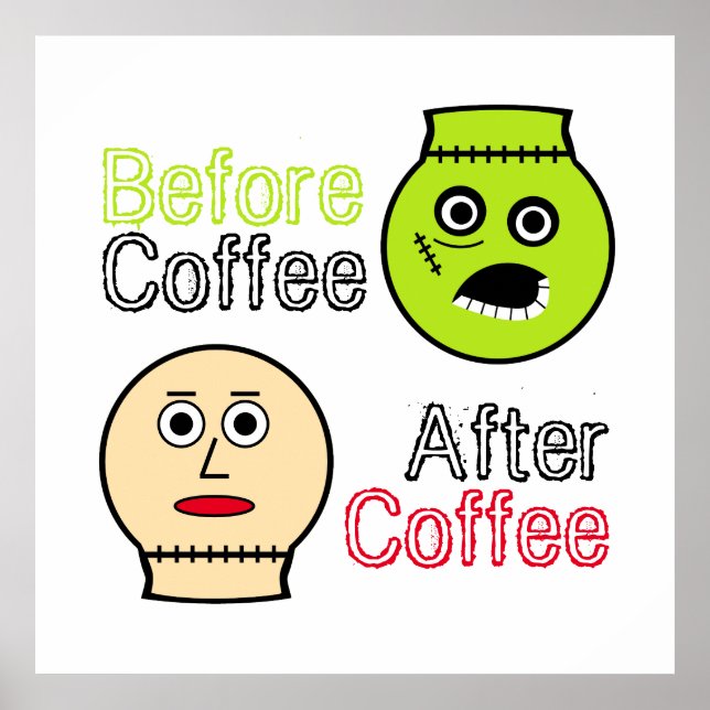 Poster Antes Do Café, Depois Do Café, Monstro Do Café (Frente)