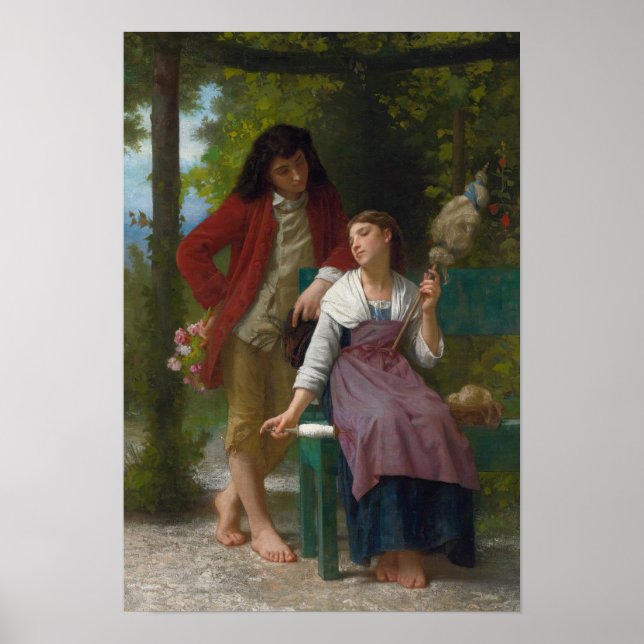 Poster Antes do Noivado de William-Adolphe Bouguerea (Frente)