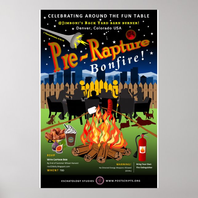 Poster Antes do Rapture Bonfire (Frente)