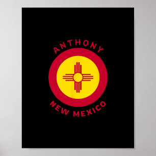 Poster Anthony Novo México Nm Bandeira Zia Lembrança de F