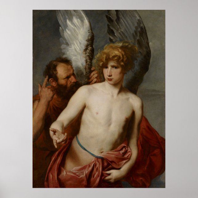 Póster Anthony van Dyck Daedalus e Icarus (Frente)