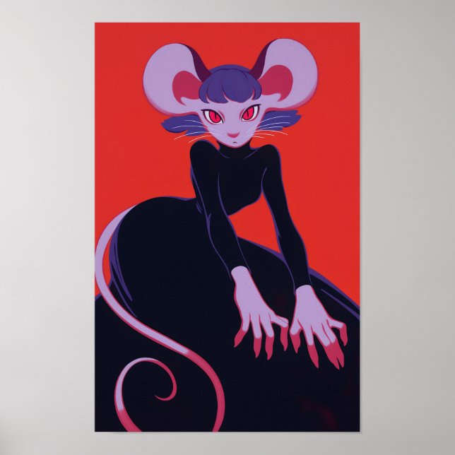 Poster Anthro Rat Cute (Frente)