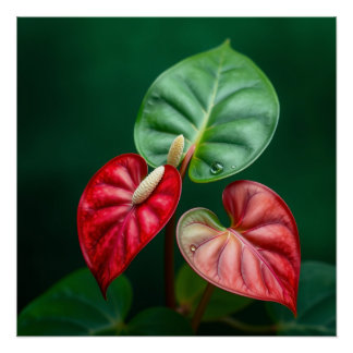 Póster anthurium flower wall art