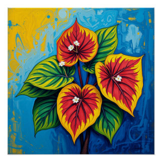 Póster anthurium van gogh style