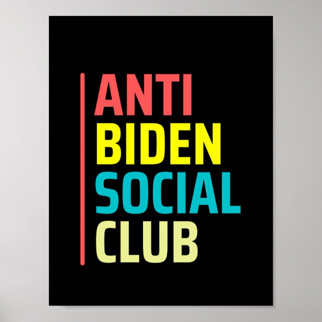 Poster Anti Biden Social Club (Frente)