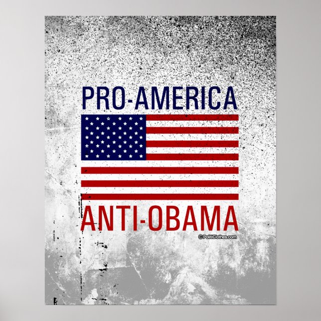 PÓSTER ANTI-OBAMA PRO-AMERICANO (Frente)