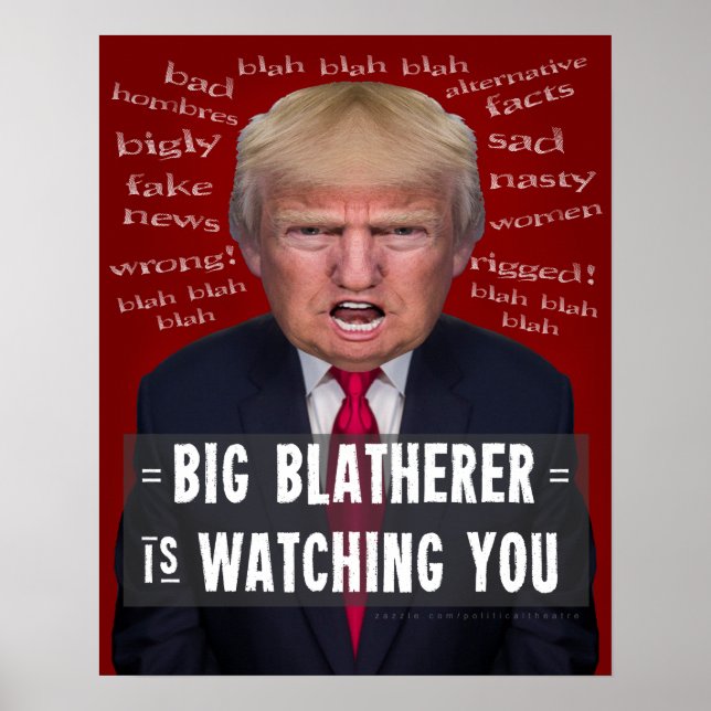 Póster Anti-Presidente Donald Trump 1984 Paródia Política (Frente)