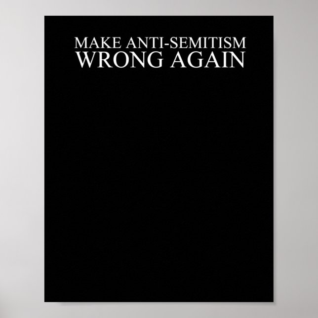 Poster Anti-semitismo errado novamente (Frente)