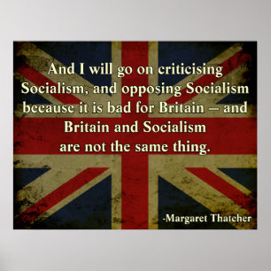 Póster Anti-Socialismo de Margaret Thatcher