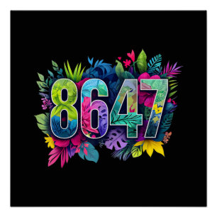 Póster Anti Trump 8647 Floral Resistir 86 47 Impeachment
