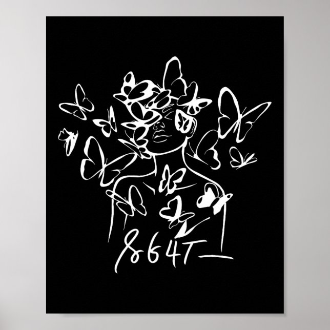 Poster Anti-Trump 8647 Resistência Floral 86 47 Trump Imp (Frente)