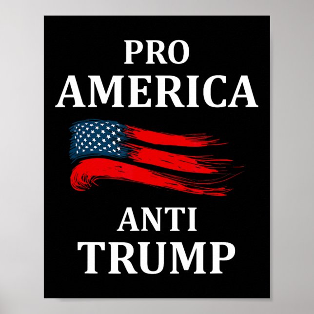 Poster Anti-Trump Anti-Trump 2024 American Usa Flag (Frente)