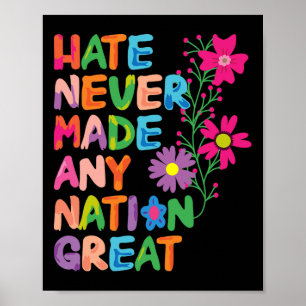 Poster Anti-Trump Artístico Democrata-Floral Presidente L