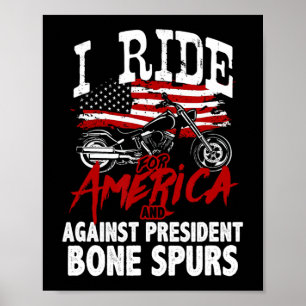 Poster Anti-Trump Biker Resiste Contra Presidente Bone Sp