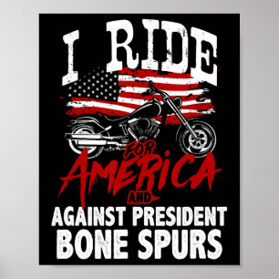 Poster Anti-Trump Biker Resiste Contra Presidente Bone Sp
