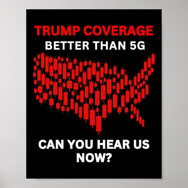 Poster Anti-trump Coverage Better Than 5g Us Map Red Stoc (Frente)