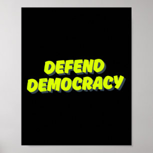 Poster Anti-trump - Defender a Democracia