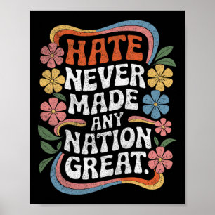 Poster Anti-Trump Democrata Floral Presidente Liberal 3