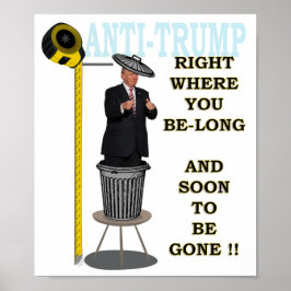 Poster Anti Trump / Direita onde você é longo,