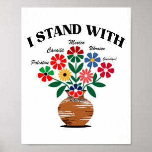 Poster Anti Trump Eu Apoio O Canadá México Groenlândia Re