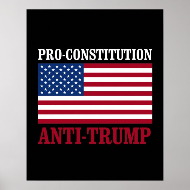 Póster Anti-Trump Na Pró-Constituição - Anti-Trump — (Frente)