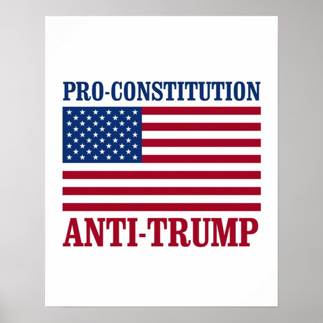 Póster Anti-Trump Na Pró-Constituição - Anti-Trump - (Frente)