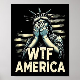 Poster Anti-trump Política E Democracia Wtf América _1