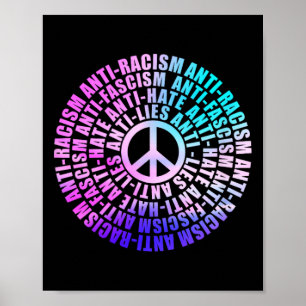 Poster Anti-Trump Racismo Fascismo Mentira Ódio Resiste V