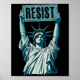 Poster Anti-trump resiste não ao meu presidente Anti-trum
