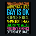 Poster Anti-Trump Science Refugiados Adoram Direitos femi<br><div class="desc">Antitrump Science Refugiados Adoram Direitos femininos Juntem-se a nós em nossa fabulosa seleção de poster com designs que encorajam a comunicação aberta e a compreensão,  apresentando posters amigáveis de matte.</div>