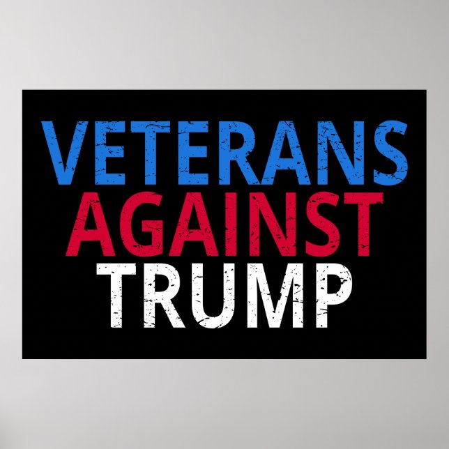 Poster Anti-Trump - Veteranos Contra Trump (Frente)